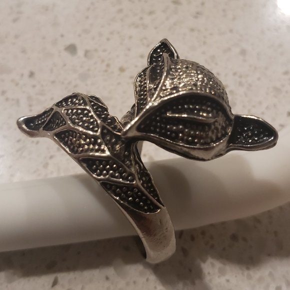 925 Sterling silver FOX ring size 10 - Picture 12 of 15